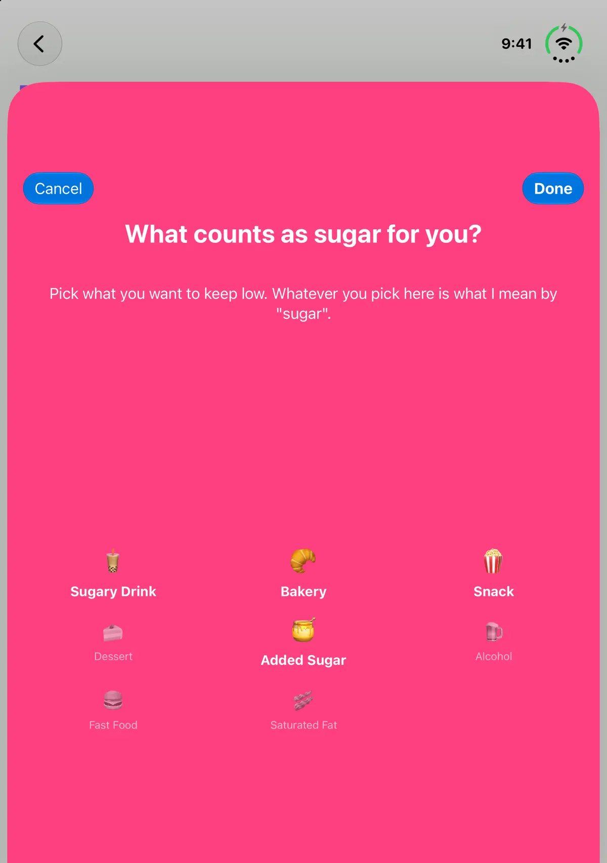 Quit Sugar: No Treat Today Diet picker, iPhone Duo Book portrait