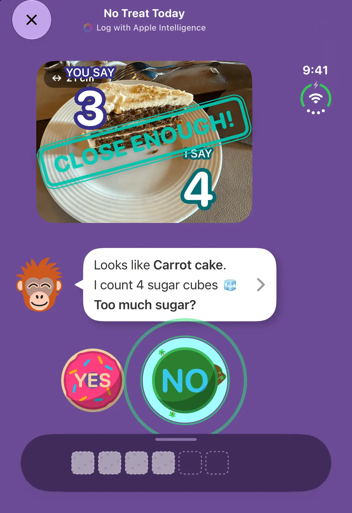 Quit Sugar: No Treat Today Meal scanning, iPhone Duo Front portrait