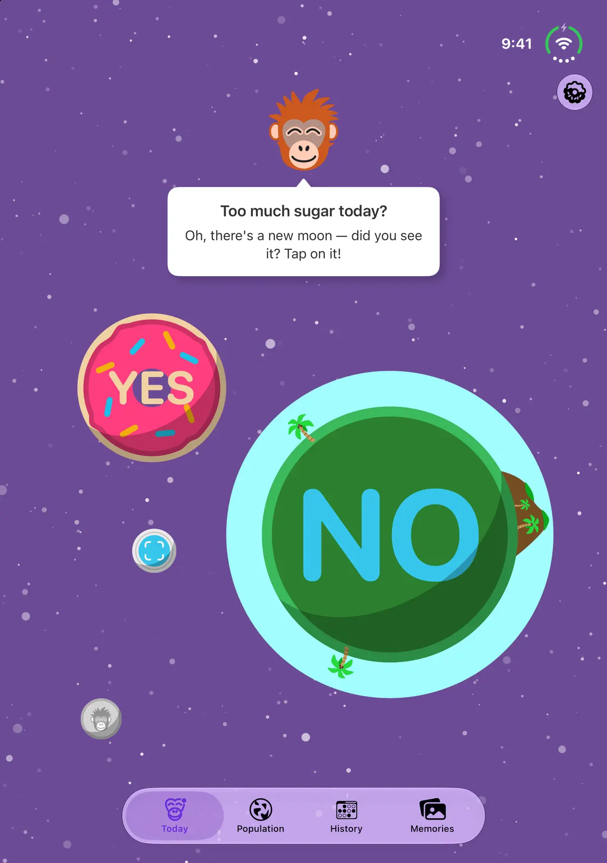Quit Sugar: No Treat Today Today — the daily question, iPhone Duo Open portrait